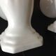 Pair of hand ceramic and opaline wall lamps vintage