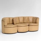 Vintage DS-800 “Biscuit” sofa by De Sede – beige leather 1970s