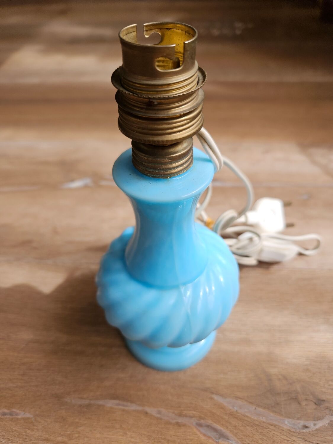 Turquoise opaline lamp base