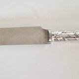 Lot de 6 couteaux de table Christofle ,  lame inox et manche en argent