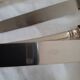 9 cheese/dessert knives silver metal blade Nogent