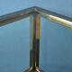 Table basse de style moderniste, style Romeo Rega en laiton et chrome