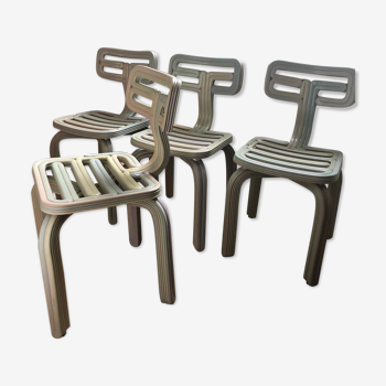 Lot de 4 Chubby Chairs par Dirk Vander Kooij