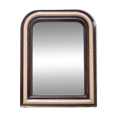 Miroir mural vintage, miroir Napoléon III , miroir bois et stuc, glace murale, décoration intérieur