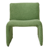 Green velvet armchair, 1970