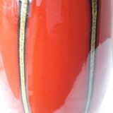 Red ceramic vase