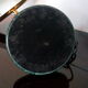 Lampe de notaire banquier ancienne laiton et marbre vert années 50 -