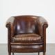 Fauteuil club en cuir de mouton