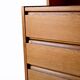 Scandinavian oak bookcase cabinet
