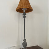 Vintage wood and metal lamp 1980.