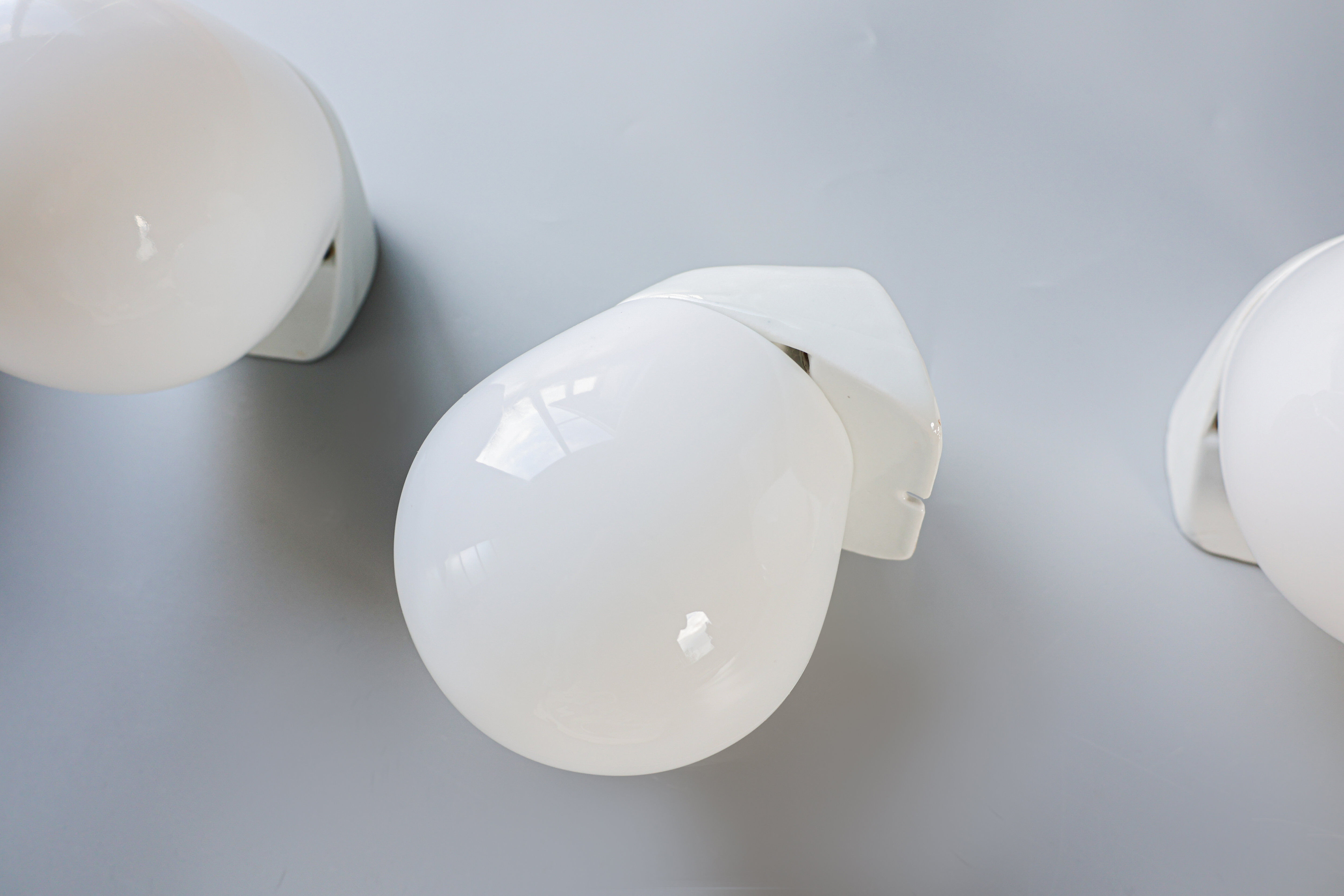 Wilhelm Wagenfeld, ceiling lights, porcelain, 1950s.