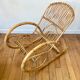 Rocking chair rattan Rohe Noordwolde 60s or rocking chair