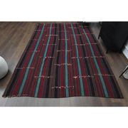 1970s Vintage Turkish Handmade Wool & Cotton Purple Area Rug 232x350