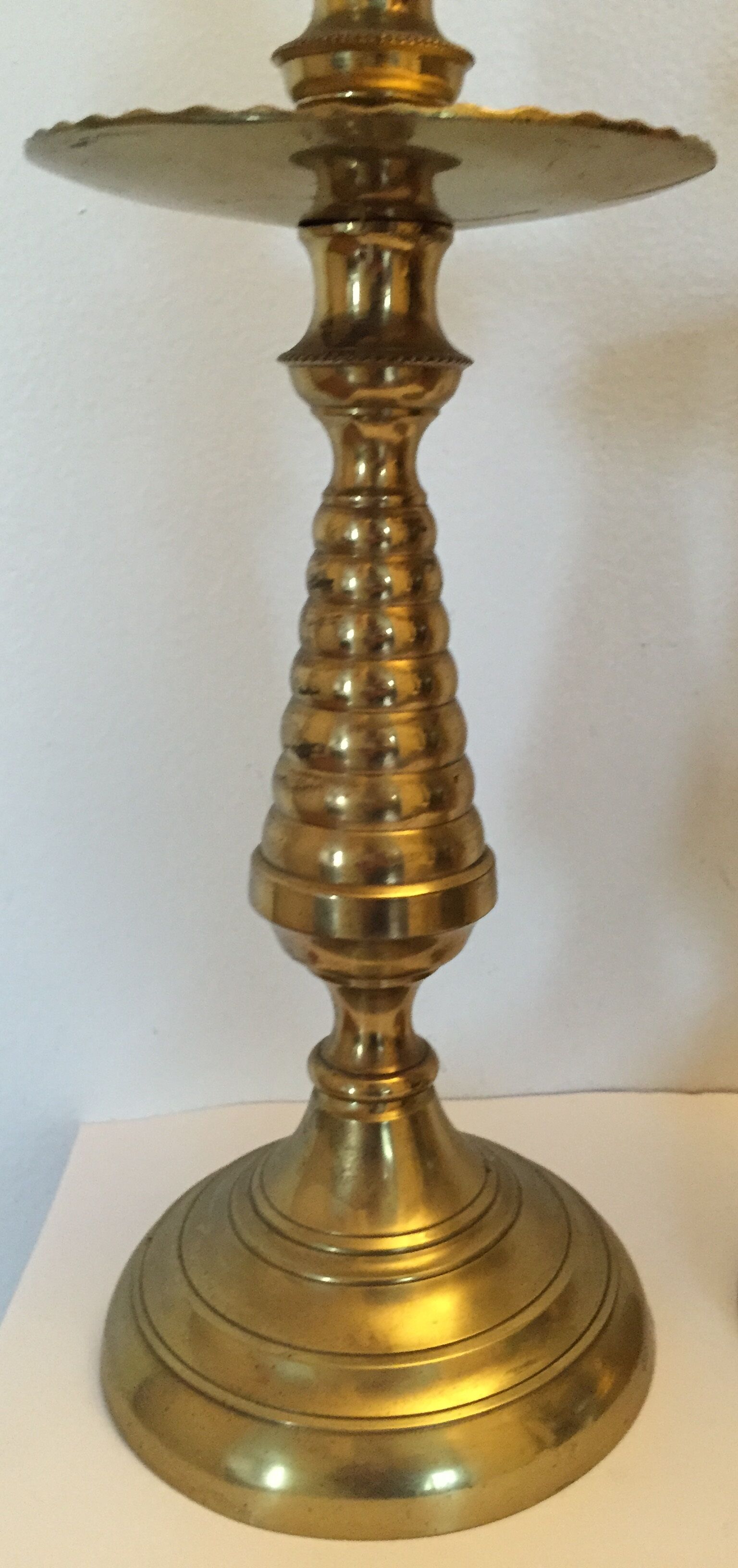 Pair of brass candlesticks