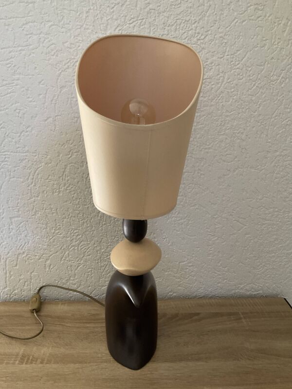 Lampe stylisée bateau sur la vague - Louis Drimmer -  année 70