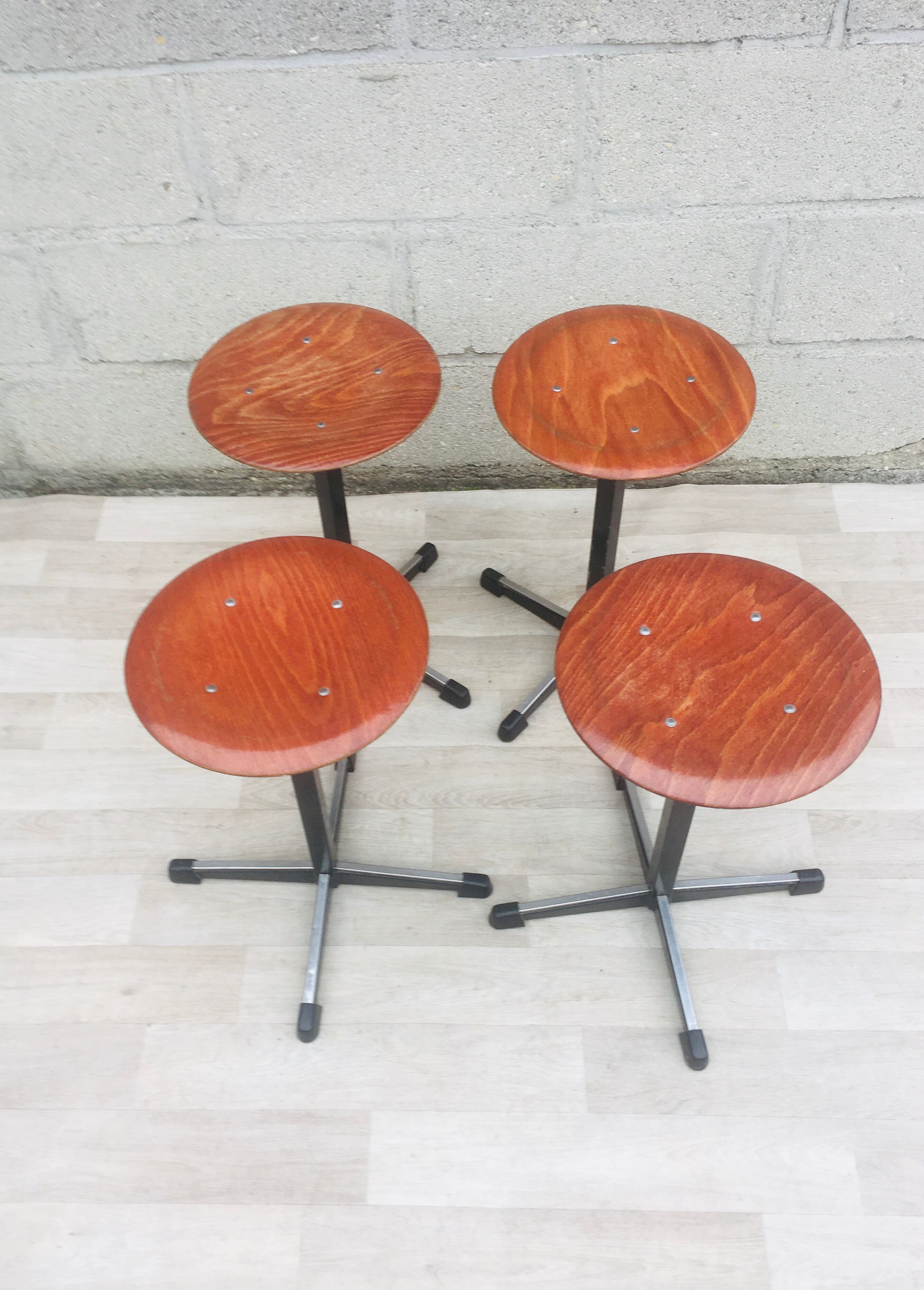 Set of 4 vintage Eromes stools