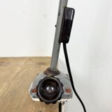 Large Grey Industrial Workshop Table Lamp, 1960s