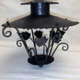 Vintage wrought iron pendant light