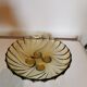Art Deco plate in yellow glass