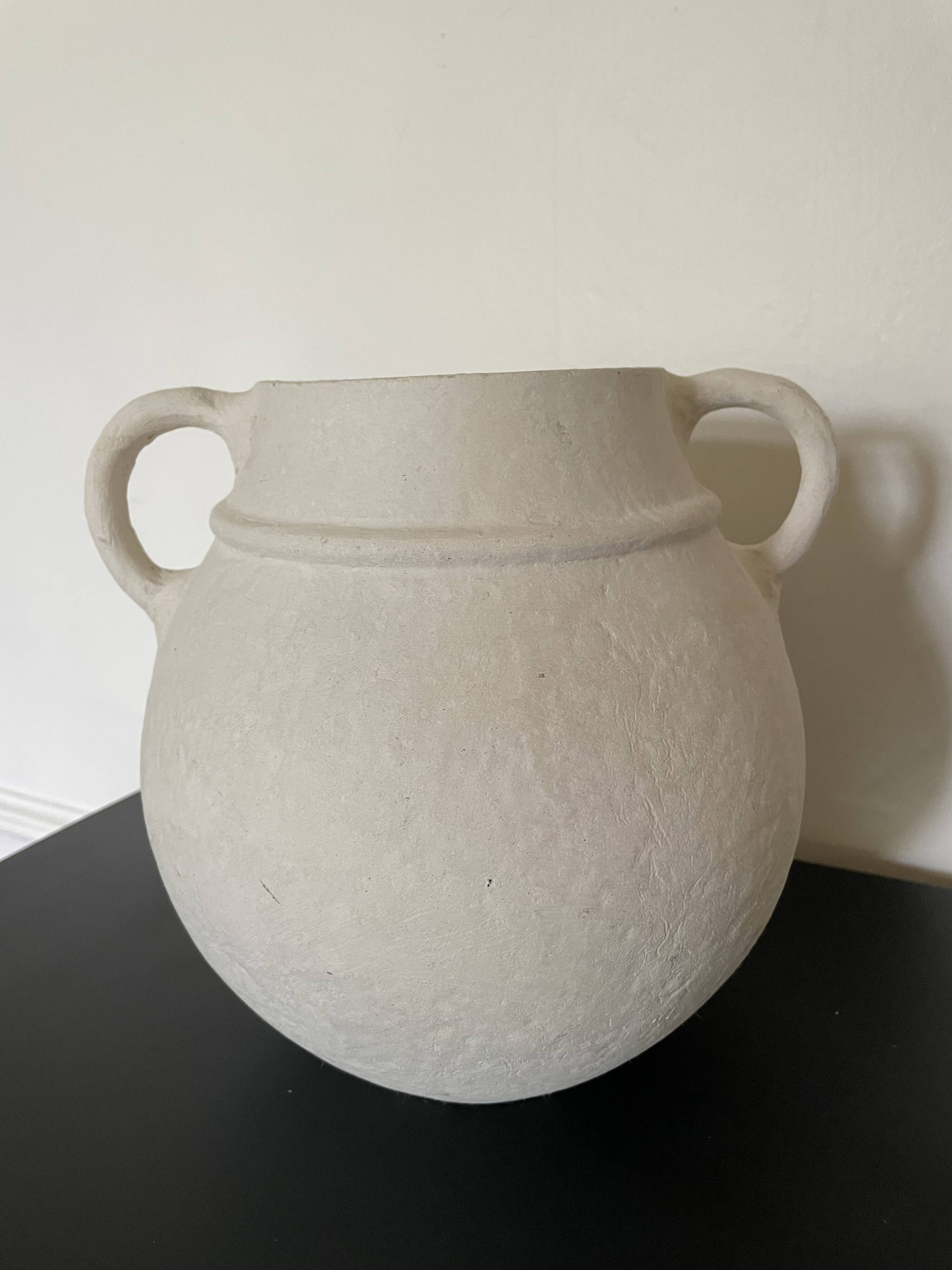 Vase rond papier mâché H23 x L28