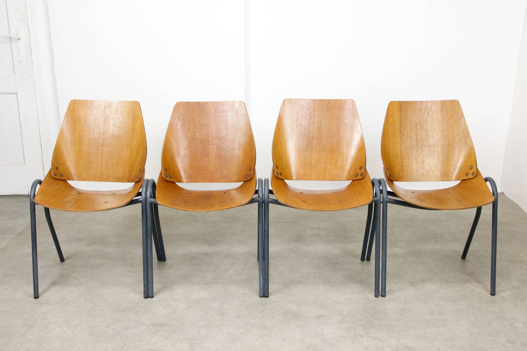 Linking Shell Chairs by Niko Kralj for Stol Kamnik, 1970s