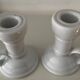 Pair of vintage cellar rat porcelain candlesticks