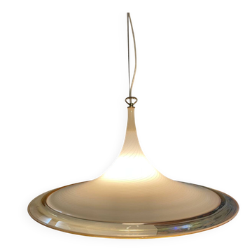 Suspension swirl en verre de Murano, années 1970