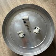 Vintage Peill & Putzler Optical Glass Flush Ceiling Lamp 1960s-70s