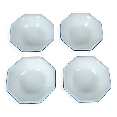 Set de 4 assiettes creuses octogonales par Johnson Brothers