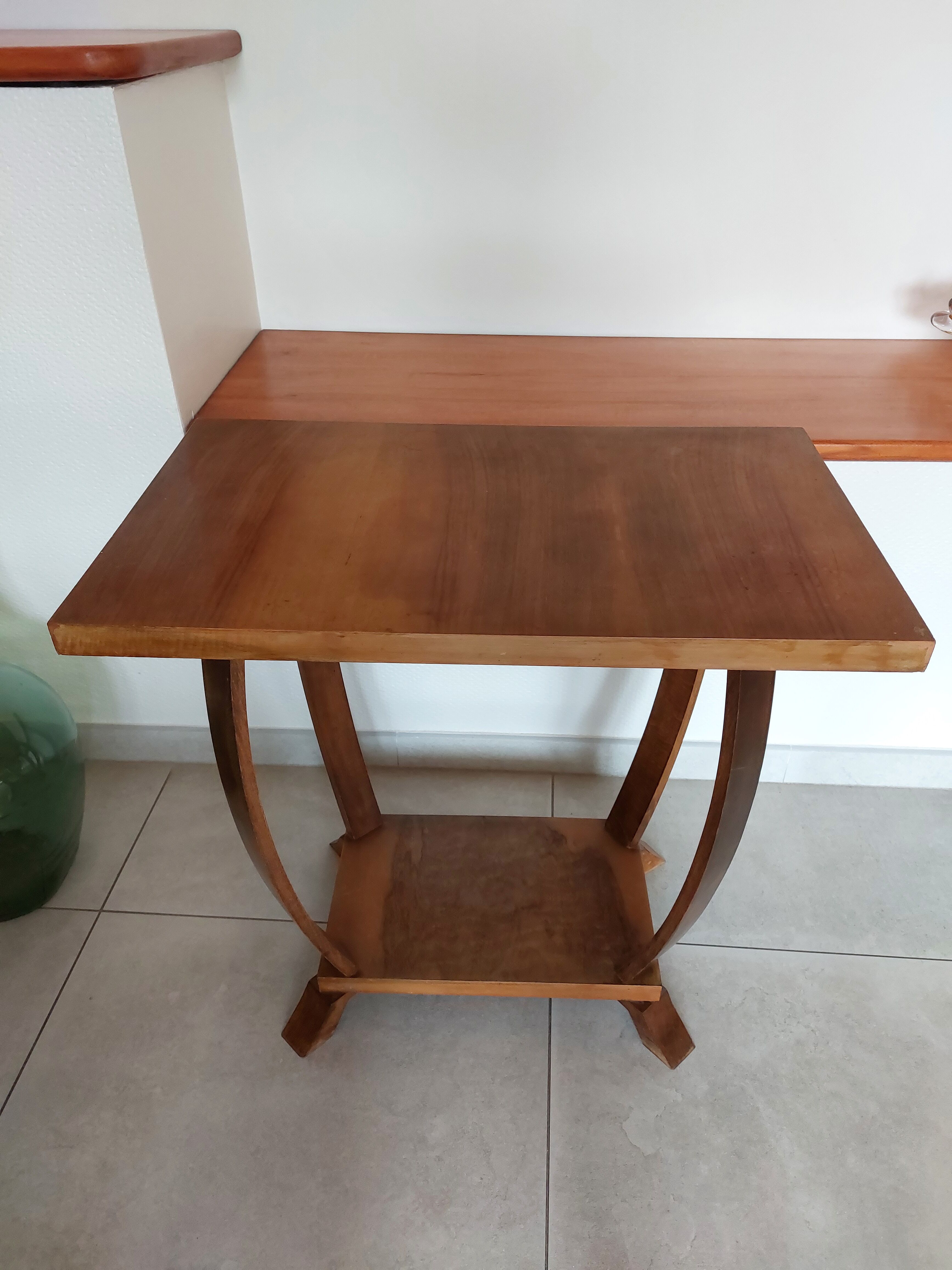 Rectangular Art Deco pedestal table