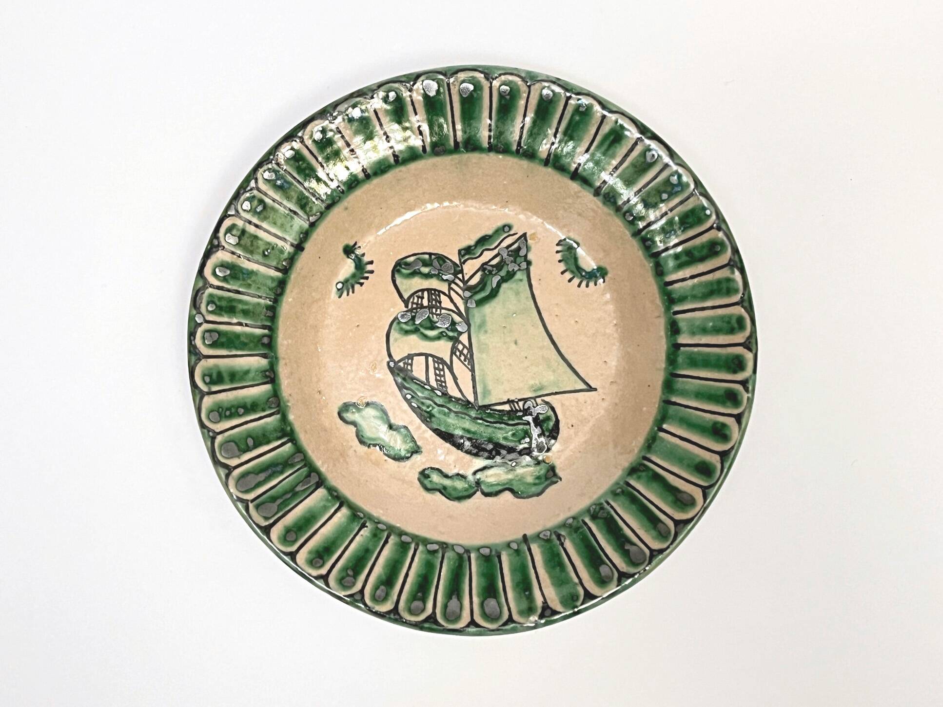 4 Vietri plates decorated by Fabbrica Ceramica Avallone, 1930s