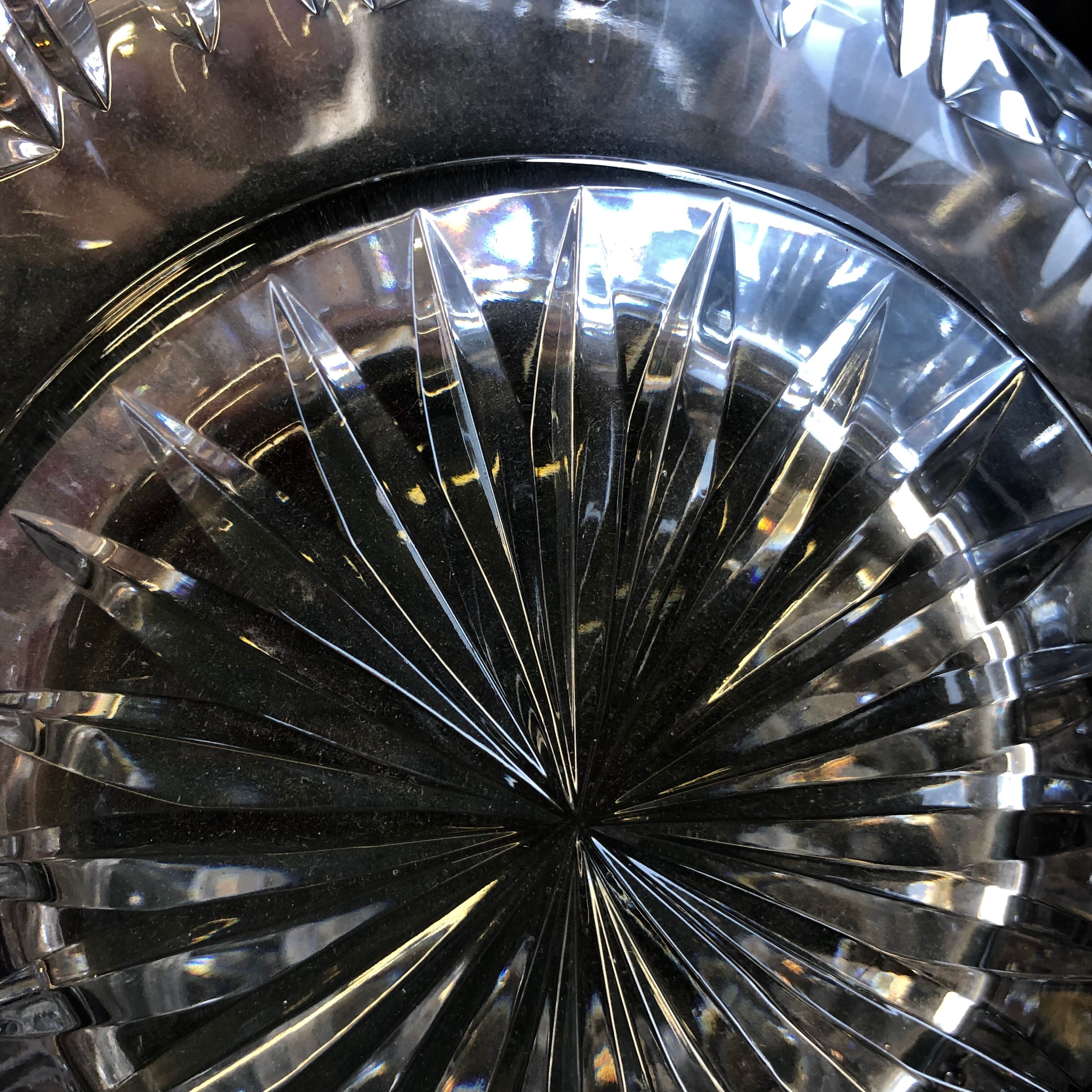 Bohemian crystal salad bowl