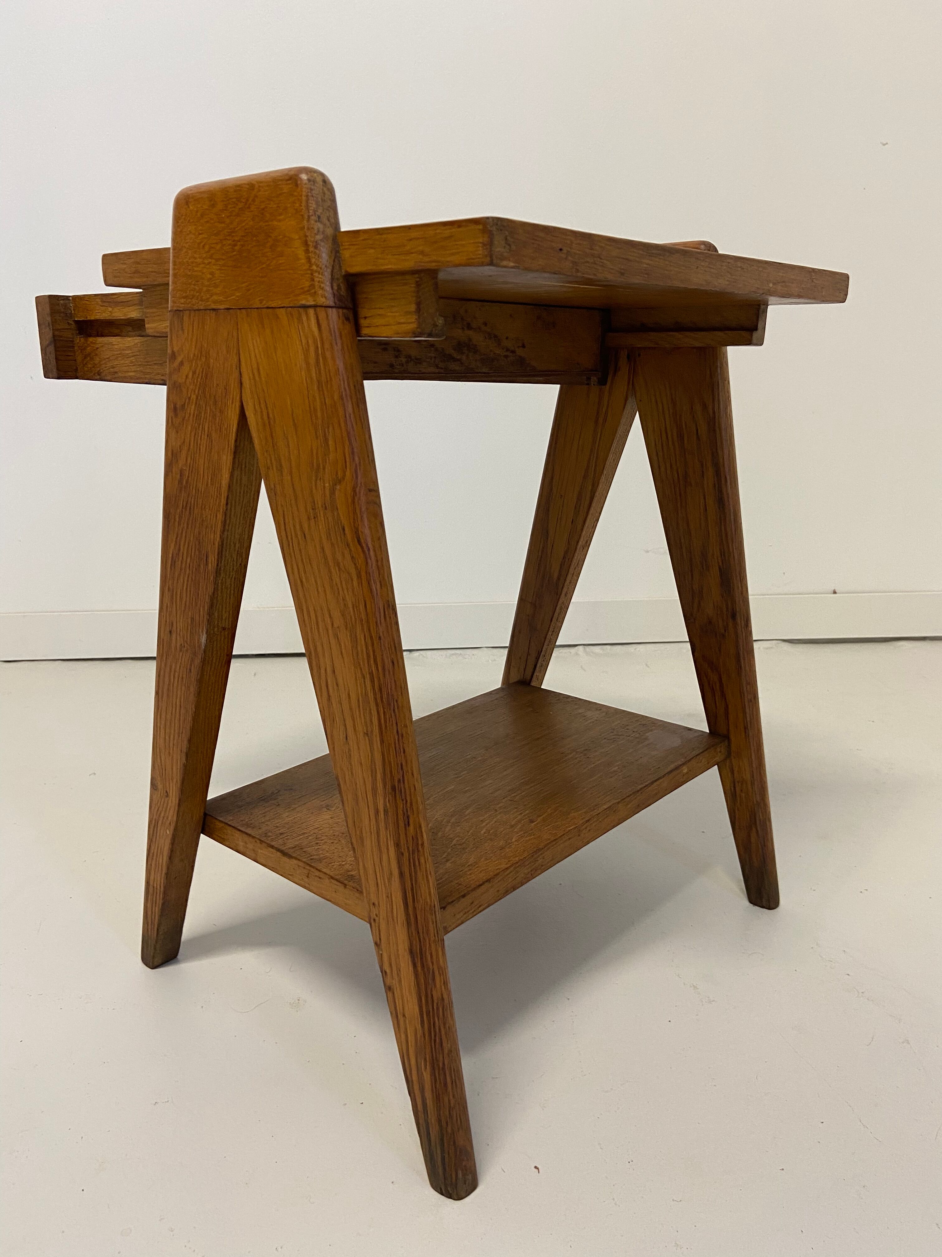 Oak bedside foot compass