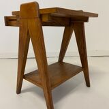 Oak bedside foot compass