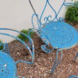 Old wrought iron garden furniture