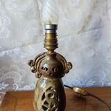 "Idole" anthropomorphic lamp in perforated ceramic - Accolay / Va style