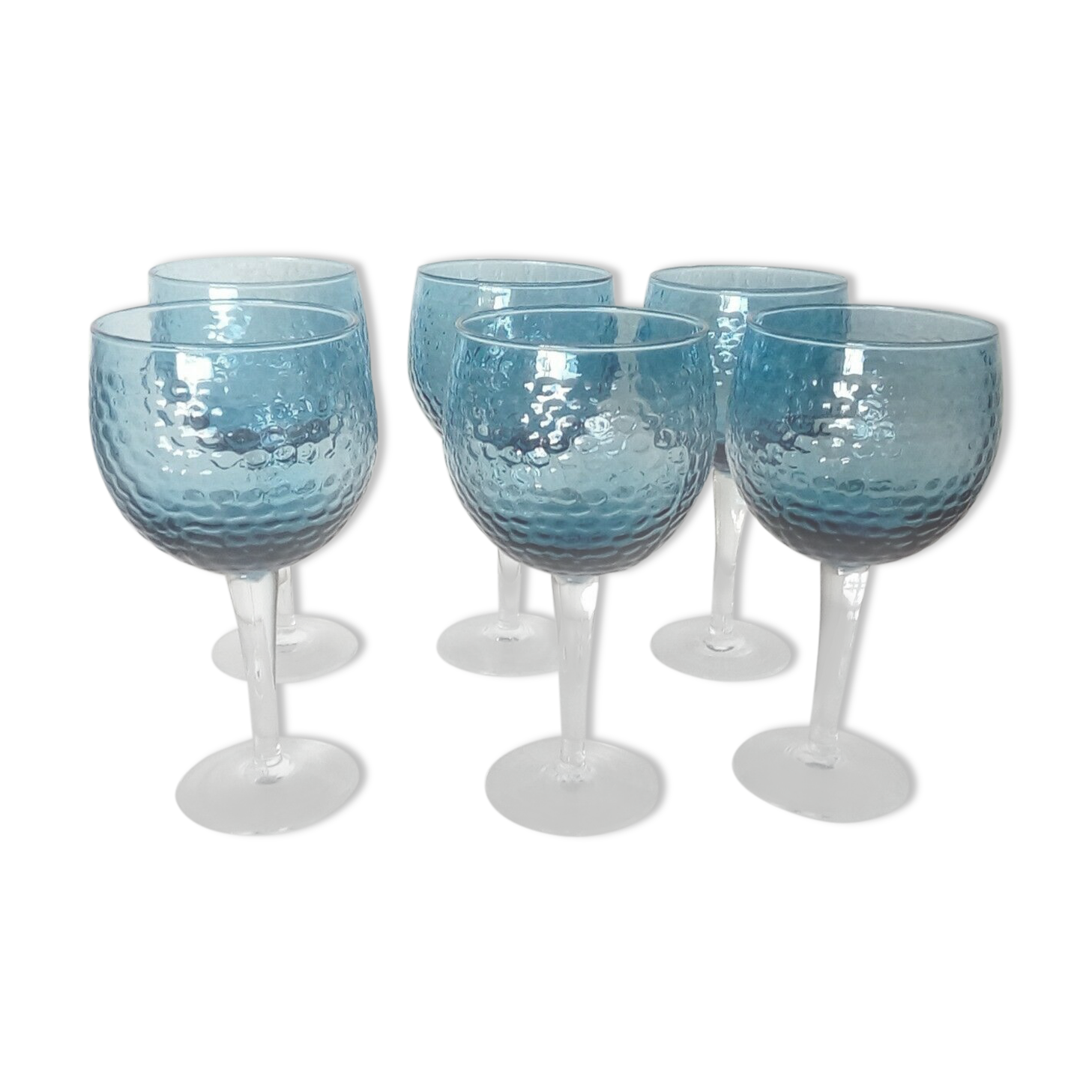 Series of 6 colored walking glasses