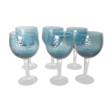 Series of 6 colored walking glasses