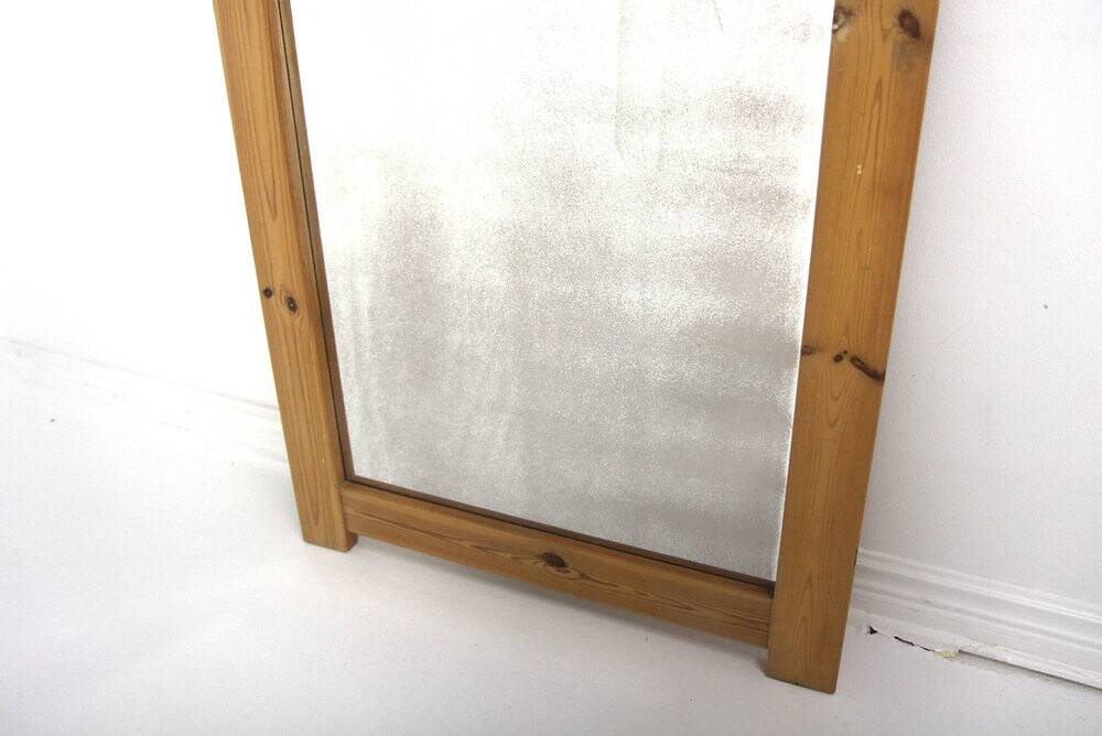 Scandinavian oak mirror 112x48cm, Nybrofabriken, Sweden, 1960