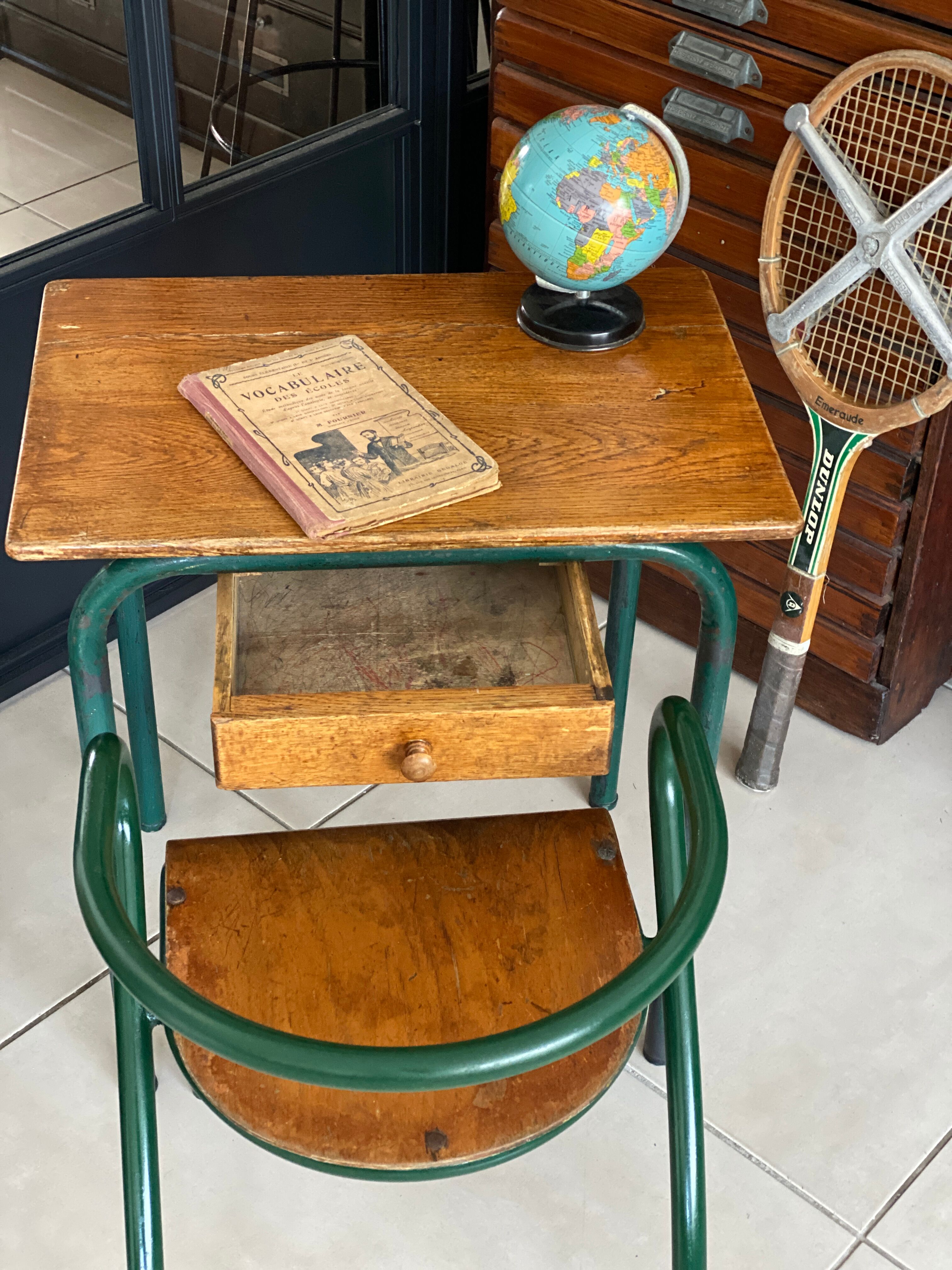 Desk and school chair set