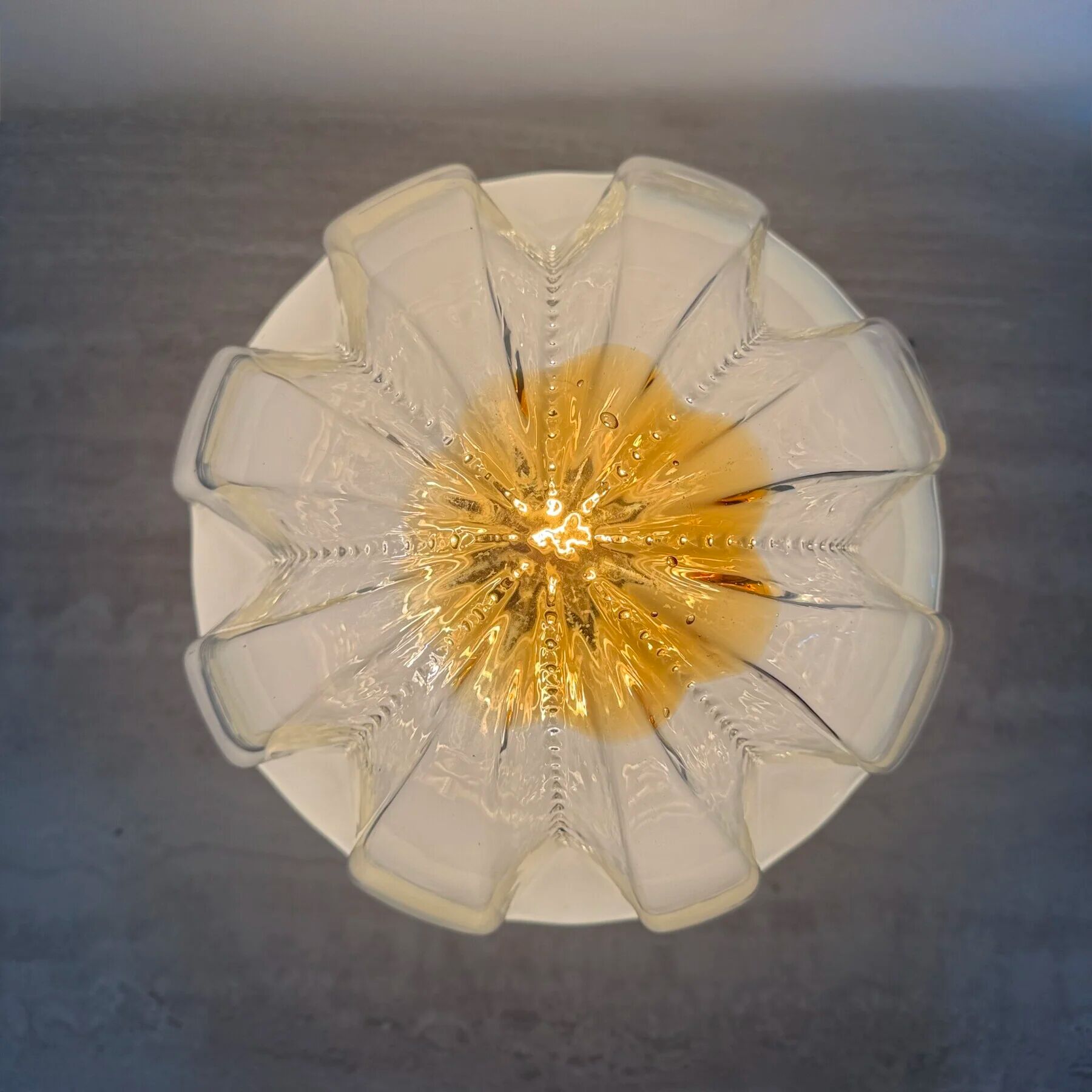 Mid-century Mazzega glass ceiling lamp, 1970s