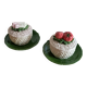 Pots with lids and saucers