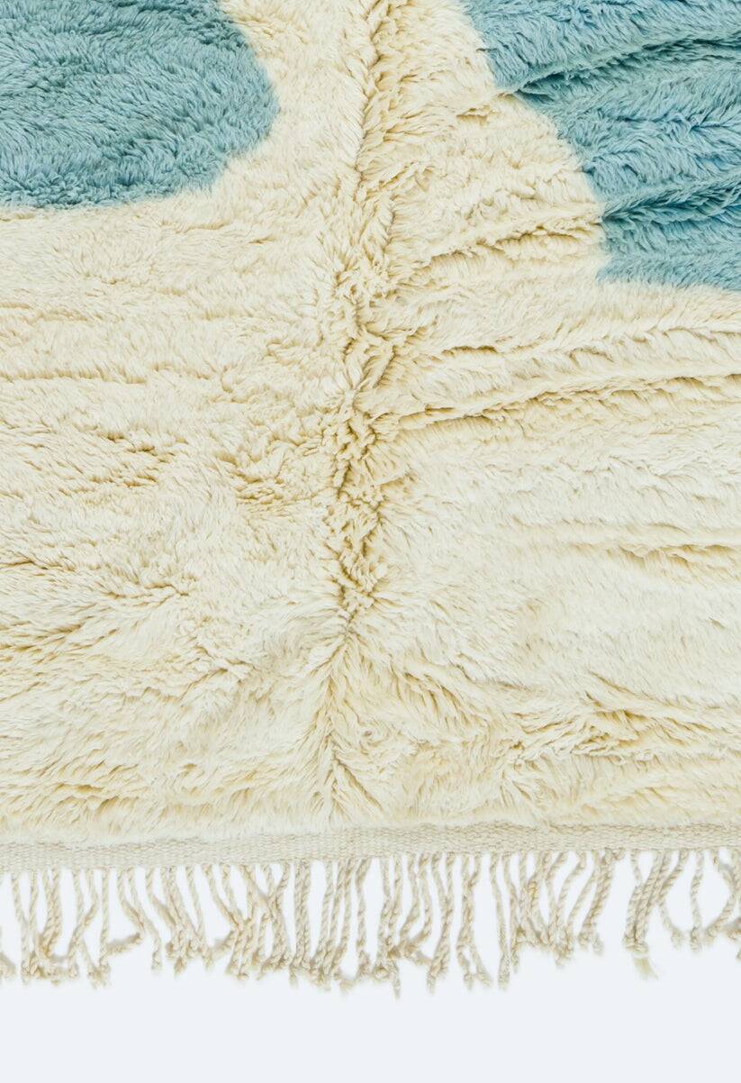 Tapis blanc et blue 270cmx160cm