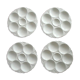 Lot 4 white plates at Hors d'oeuvre faïencerie Sarreguemines