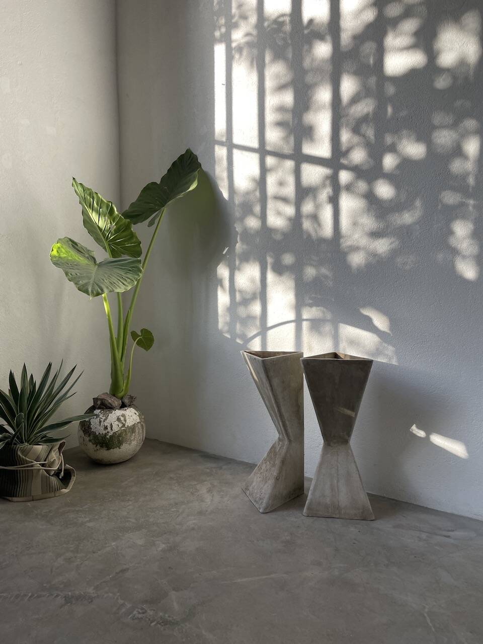 Planters jardinières fibrociment triangulaires