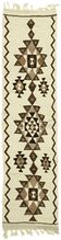 Turkish Handwoven Vintage Herki Kilim 80 cm x 273 cm