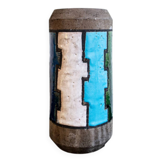 Vases en céramique italienne Linea Rotas en Aqua par Aldo Londi pour Bitossi, années 1960