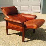 Scandinavian leather rest chair, Mobler Get, vintage