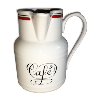 Coffee pitcher Apilco porcelain d'Auteuil