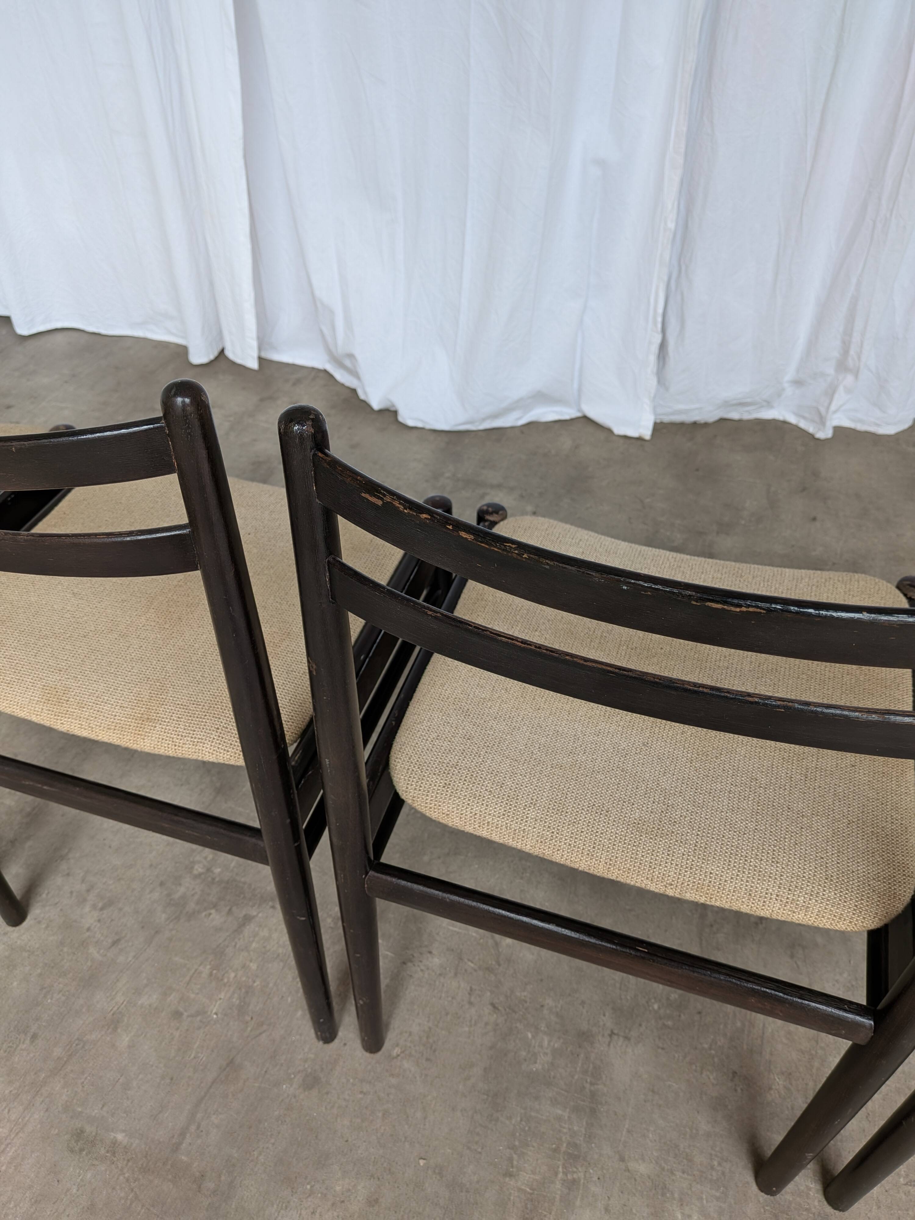 Set of 4 Stol Kamnik Dining Chair: Vintage Scandinavian Beech Wood, Yugosla